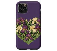 Custodia per iPhone 11 Pro Iris Cuore Floreale Primavera Love Art