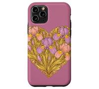 Custodia per iPhone 11 Pro Iris Cuore Floreale Primavera Love Art