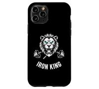 Custodia per iPhone 11 Pro Iron King Lion Bilanciere per sollevamento pesi Bodybuilding Graphic