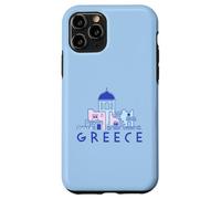 Custodia per iPhone 11 Pro Isola di Santorini Grecia Chiese greco-ortodosse Minimalista
