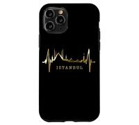Custodia per iPhone 11 Pro Istanbul Skyline Battito del Cuore Turchia Moschea Istanbul
