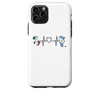 Custodia per iPhone 11 Pro Italia Argentina Heartbeat - Bandiera Italiana Argentina