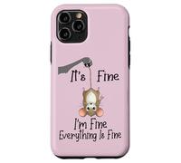 Custodia per iPhone 11 Pro It's fine I'm fine everything is fine funny Cute Mouse Rat