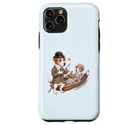 Custodia per iPhone 11 Pro Jack-Russel-Terrier cani coppia appuntamento innamorato in barca Inghilterra