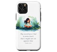 Custodia per iPhone 11 Pro Japanese Christian Anime - Psalms 119:11 Thy Word Have I Hid