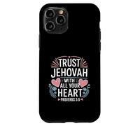 Custodia per iPhone 11 Pro Jehovah's Witness Trust Jehovah Heart Proverbs 3:5 JW ORG JW