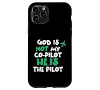 Custodia per iPhone 11 Pro Jesus God is The Pilot Aviation Christian Faith