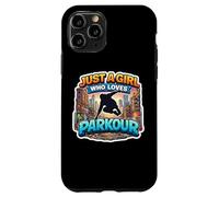 Custodia per iPhone 11 Pro Just A Girl Who Loves Parkour Lover Womens Teens Athlete