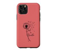 Custodia per iPhone 11 Pro Just Breathe Dandelion Butterfly Inspirational Boho Floral