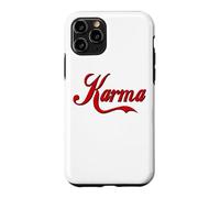 Custodia per iPhone 11 Pro KARMA - GRASSETTO GRANDE TESTO ROSSO PROGETTATO