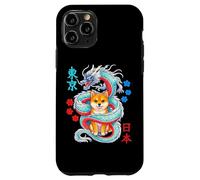 Custodia per iPhone 11 Pro Kawaii Anime Shiba Inu Cane Protetto Da Drago Giapponese