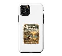 Custodia per iPhone 11 Pro Komodo Dragon Beach Retro Indonesia Viaggio
