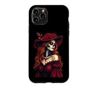 Custodia per iPhone 11 Pro La Catrina Mysterious Beauty Dia de los Muertos Farfalla