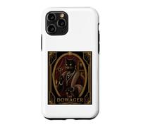 Custodia per iPhone 11 Pro La gatta nera vedova, design art déco con misterioso delitto