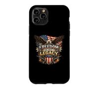 Custodia per iPhone 11 Pro La libertà è la mia eredità Patriottica Veteran Eagle 250th Years USA