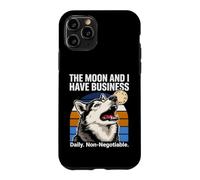 Custodia per iPhone 11 Pro La luna e io abbiamo un Husky quotidiano