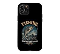 Custodia per iPhone 11 Pro La pesca mi tiene fuori dai guai Pescatori in pensione divertenti