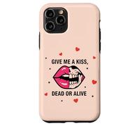 Custodia per iPhone 11 Pro Labbra Bacio Scuro Umorismo Amore Ragazza Gotico