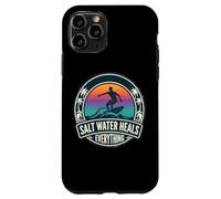 Custodia per iPhone 11 Pro L'acqua salata guarisce tutto Surf Surfing Surf Board Amante