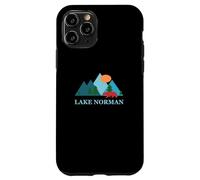 Custodia per iPhone 11 Pro Lake Norman North Carolina Vacation Souvenir Vintage Logo