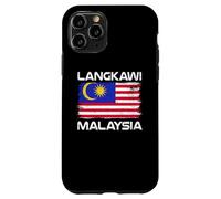 Custodia per iPhone 11 Pro Langkawi Bandiera Malesia Distressed Orgoglio Malese