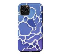 Custodia per iPhone 11 Pro Lavanda Blu Cell Pattern Arte Astratta Swirl