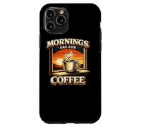 Custodia per iPhone 11 Pro Le mattine sono per il caffè Caffeina vintage al tramonto