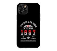 Custodia per iPhone 11 Pro LEGENDS ARE BORN 1987 Compleanno Vintage Retro 80s Cult