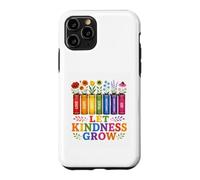 Custodia per iPhone 11 Pro Let Kindness Grow Rainbow Books Fiori Gentilezza Orgoglio