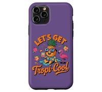 Custodia per iPhone 11 Pro Lets Get Tropi Cool Ananas Occhiali da sole Beach Summer