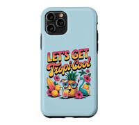 Custodia per iPhone 11 Pro Let's Get Tropi-Cool Flamingo Ananas Beach Graphic