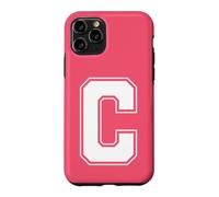 Custodia per iPhone 11 Pro Lettera C Big Bold Capital Varsity Alphabet Monogram
