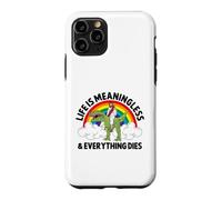 Custodia per iPhone 11 Pro Life Is Meaningless Everything Dies Divertente Gesù Dinosauro