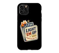 Custodia per iPhone 11 Pro Light Em Up Quarto di luglio patriottico Vintage Matchbook USA