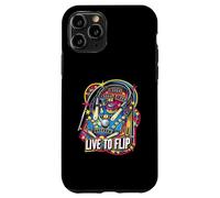 Custodia per iPhone 11 Pro Live To Flip Pinball Machine Retro Arcade Gamer
