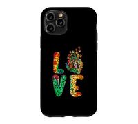 Custodia per iPhone 11 Pro Love Cavalier Dog Sunflower Tie Dye Funny Puppy Lover