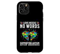 Custodia per iPhone 11 Pro Love Needs No Words Autism Awareness Support Gifts Parents