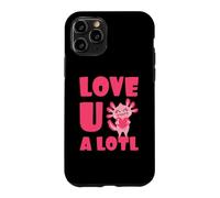 Custodia per iPhone 11 Pro Love U A Lotl Cuore Amore Dolce Kawaii Axolotl