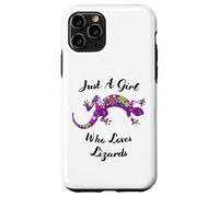 Custodia per iPhone 11 Pro Lucertola Just A Girl Who Loves Lizards Outfit Lizard Lover