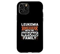 Custodia per iPhone 11 Pro Lukemia Messed With Wrong Family Blood Cancer Awareness