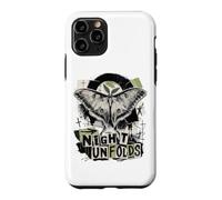 Custodia per iPhone 11 Pro Luna Moth Night si apre grunge collage