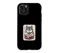 Custodia per iPhone 11 Pro Lupo Mangiare Sushi Giapponese Ramen Anime