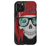 Custodia per iPhone 11 Pro Lynyrd Skynyrd - Stencil a forma di teschio, stile rock, retrò, pirata