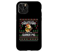 Custodia per iPhone 11 Pro Maglione natalizio Dear Santa Guinea Pigs Christmas Ugly