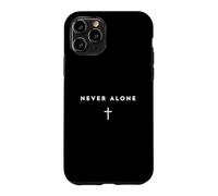Custodia per iPhone 11 Pro Mai solo Gesù versetto della Bibbia cattolica con croce