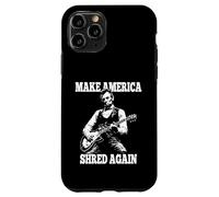 Custodia per iPhone 11 Pro Make America Shred Again Presidente Lincoln Suonando la Chitarra