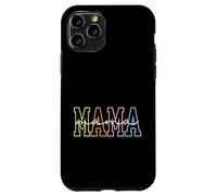 Custodia per iPhone 11 Pro Mama Letters, stampa colorata per la festa della mamma