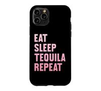Custodia per iPhone 11 Pro Mangia, dormi, tequila, ripeti la divertente festa della