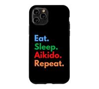 Custodia per iPhone 11 Pro Mangia sonno ripetizione Aikido per gli amanti dell'Aikido