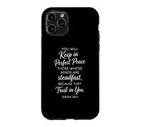 Custodia per iPhone 11 Pro Manterrai in perfetta pace Isaia 26:3 Fede delle Scritture